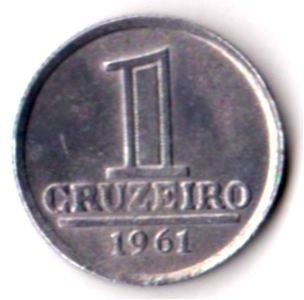 Eb+ Brasil 1 Cruzeiro Año 1961 - Rara