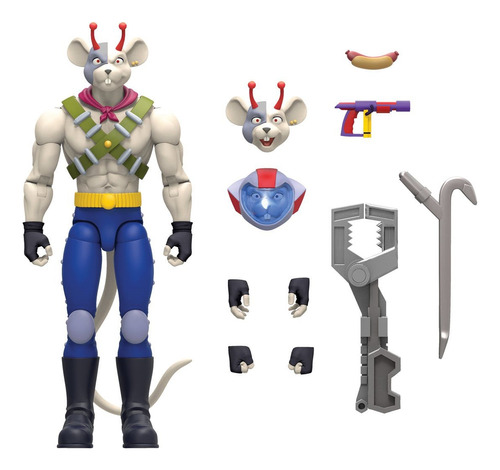 Figura Nacelle Biker Mice From Mars - Moto Raton Vinnie