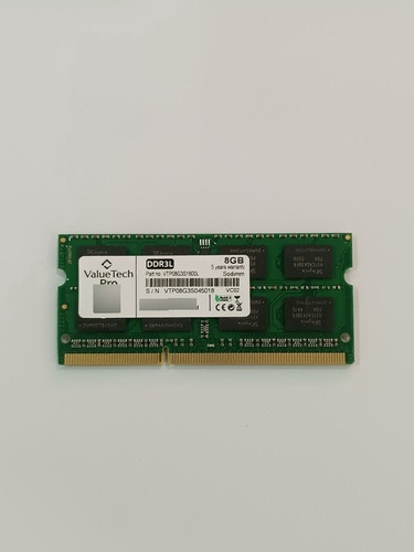 Memoria Ram Value Tech 8gb Ddr3l P/ Laptop