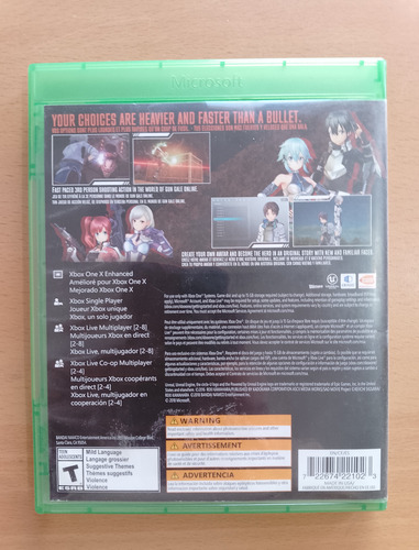 Sword Art Online Fatal Bullet Xbox One Físico Usado (Usado)