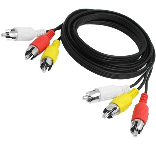 Imagen 1 de 2 de Cable 3 Rca Macho A 3 Rca Macho Audio Y Video 1.5 Metros ®