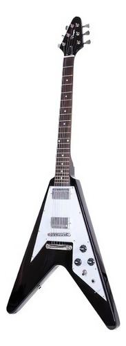 Guitarra Eléctrica Flying V Negra Parquer Fv100bk Color Negro