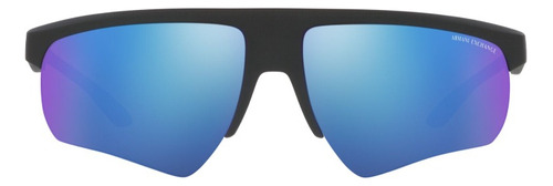 Óculos de sol masculinos originais Armani Exchange Ax4123, cor azul, cor da moldura, preto