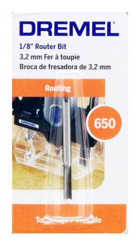 Fresa Recta 1/8  Dremel 650