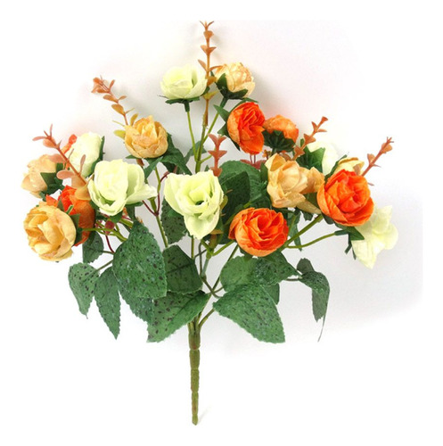 Arreglo Floral Con Flores Falsas, Ramo De Rosas, Decoración