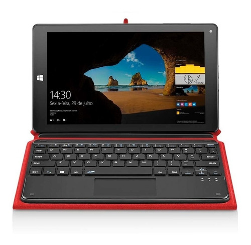 Notebook Multilaser 2x1 M8w Plus 2gb 32gb Vermelho Nb243