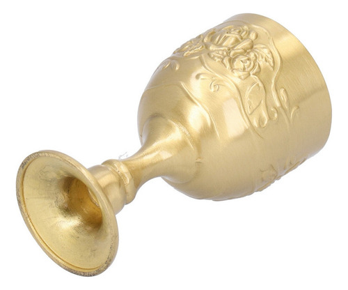 Vintage Latón Real Caliz En Relieve Rosa Leche Té Vi