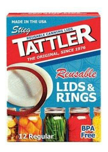 Tattler Tapas Para Conservas De 4 Oz, Boca Regular, En Caja