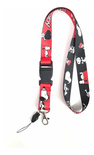 Portagafete Snoopy Rojo