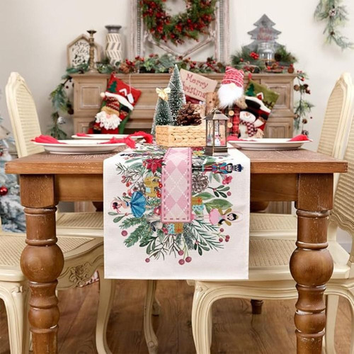Camino De Mesa Navideño De 13 X 72 Pulgadas, Ropa De Mesa Fa
