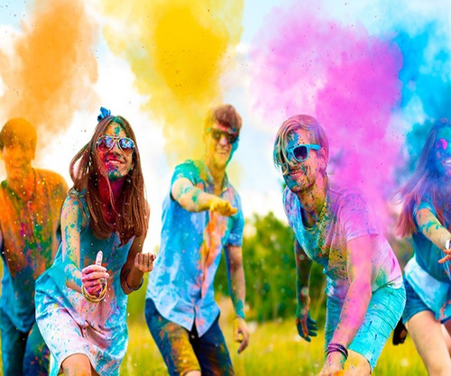 Imagen 2 de 7 de Holi Radha Color 50grs - Promo X 48 Bolsitas La Golosineria