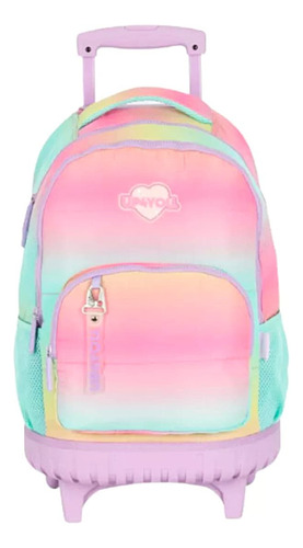Mochila De Rodinhas Degradê Roxa