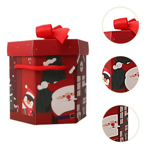 3 Caja De Regalo De Navidad, Contenedor De Dulces Para Las