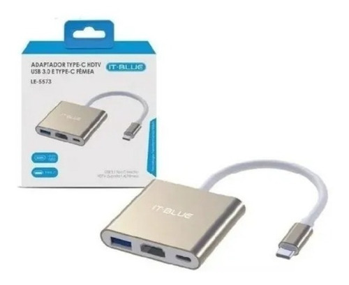 Adaptador Cab Tipo C Para Hdmi 4k Usb 3.0 Hub Macbook Air P