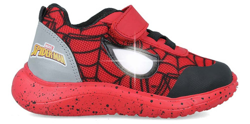 Tenis Deportivo Spider Man Marvel Niño Textil Con Luces (18.