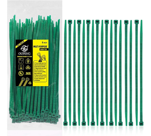 Precintos De 20 Cm Plastico Verde Ideal Cercos Pack 100