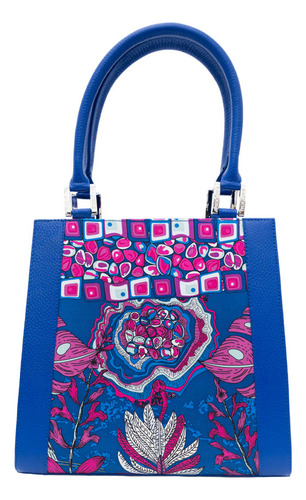 Bolsa Yaab Pineda Covalin Diseño Máscara De Jade Color Marino