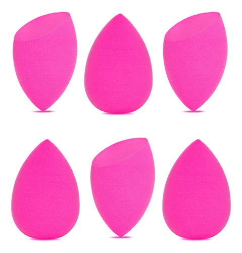 Opaz Juego De 6 Esponjas De Maquillaje Rosa Sin Latex, Base