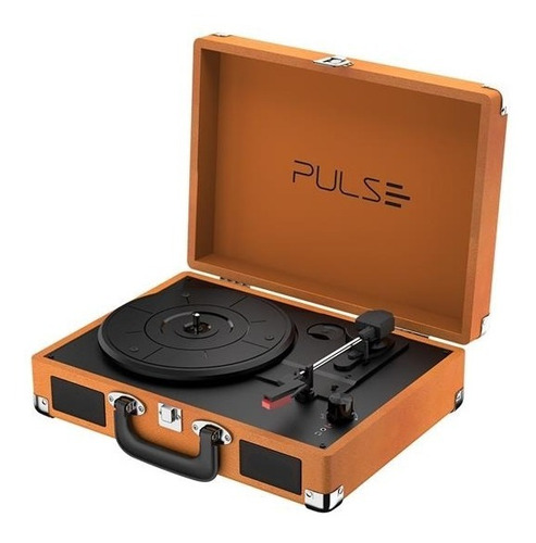 Vitrola Toca Discos Pulse Retrô Berry Suitcase Turntable