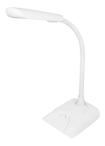 Luminária De Mesa 8 Leds Bivolt Econômica Flexível Branca Cor da cúpula Branco Cor da estrutura Branco