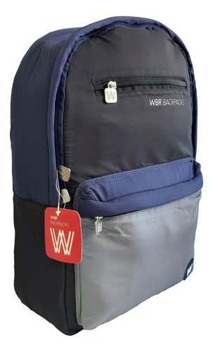 Mochila Urbana Back Packs, 17 Pulgadas, Espalda, Wabro 13024 Color Negro Diseño De La Tela Back Packs