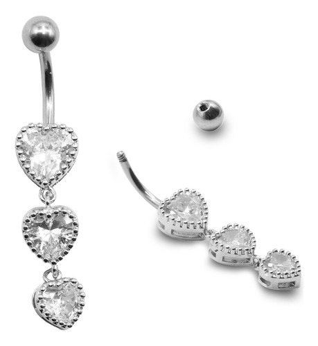 Piercing Ombligo CoLG Acero 3 Joyas Bjcc3p 1.6x10x5/10 1 Und