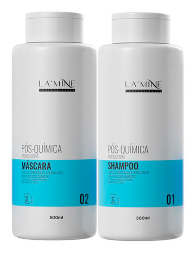 Kit Shampoo + Máscara Pós Química Antiquebra Lamine 500ml