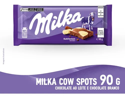 Chocolate Ao Leite E Chocolate Branco Milka 90g