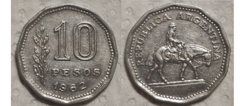 8 Monedas Imantadas De 10 Pesos Argentinas