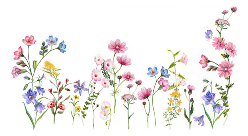 ` Adhesivo De Pared Con Forma De Planta Y Flor De Cristal