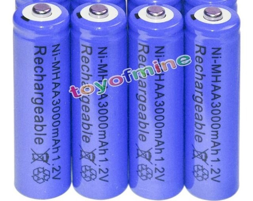 4 Pilas Aa Baterias Recargables 3000mah Ni-mh Doble A