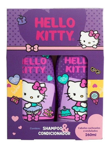 Shampoo Hello Kitty - Cabelos Ondulados Cacheados - Combo