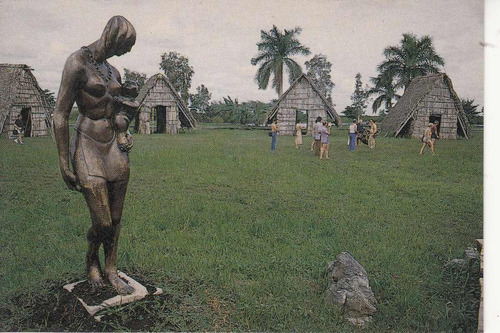 Postal De Cuba Escultura De Rita Longa Museo Indios Tainos