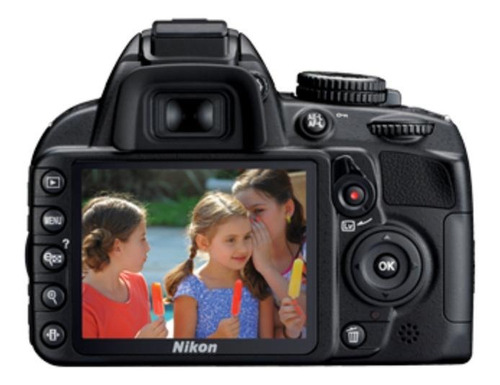 Nikon Kit D3100 + lente 18-55mm VR DSLR cor preto