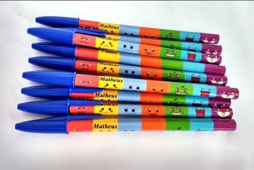Imagen 6 de 7 de X10 Lapiceras Personalizadas Con Stikers. Ideal Sorpresitas