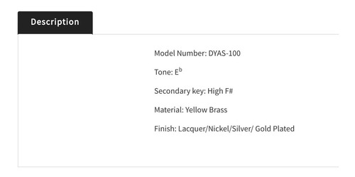 Saxo Kinglos Yellow Brass Dyas-100