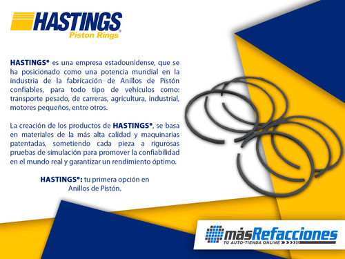 Anillos Pistón Std Cromado C30 Panel L6 4.1l 1966 Hastings
