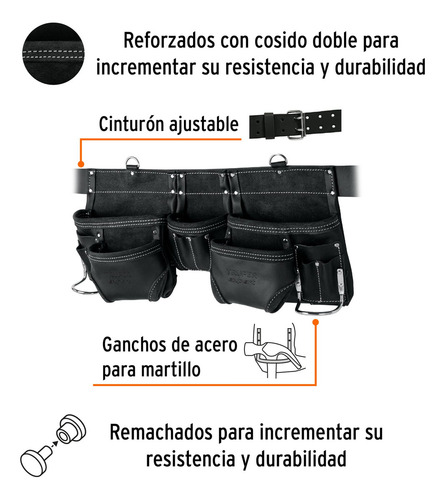 Porta Herramientas D Carnaza 15 Compartimentos Expert 101786