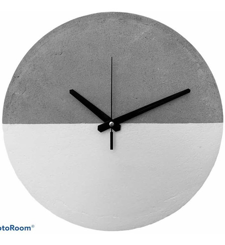 Reloj De Pared De Cemento Minimalista- Concreando_uy