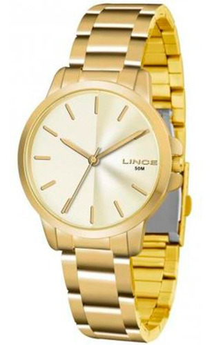 Relógio Lince Feminino Dourado Lrg4482l C1kx