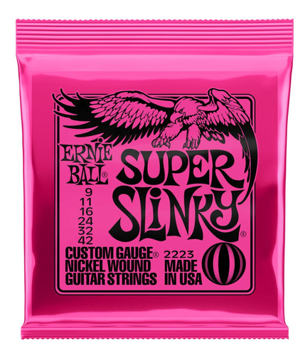 Kit Corda Ernie Ball 009 + 3 Palhetas Nylon Jazz Iii Dunlop