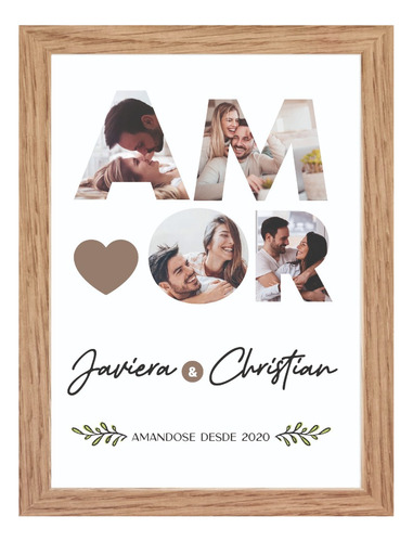 Cuadro Decorativo Marco Personalizado Amor