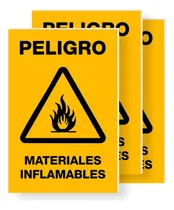 Comprar Señalamiento Peligro Materiales Inflamables 30x20 3 Piezas