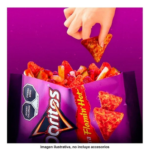 2 Pzas Botana Doritos Xtra Flamin' Hot Sabor Queso Chile Y L