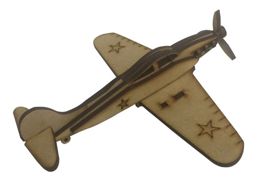 Imagen 1 de 3 de Avion De Madera Puzzle Para Armar. 