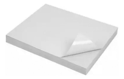 Papel Adhesivo Brillante, Mate, Doble Carta 200 Hojas Fasson Color Blanco Mate
