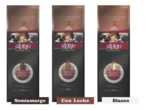 Chocolate Alpino Lodiser Semiamargo Tableta X500grs