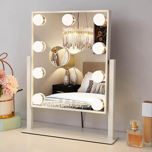 ~? Hompoem Vanity Mirror Con Luces,9 Bombillas Led Hollywood