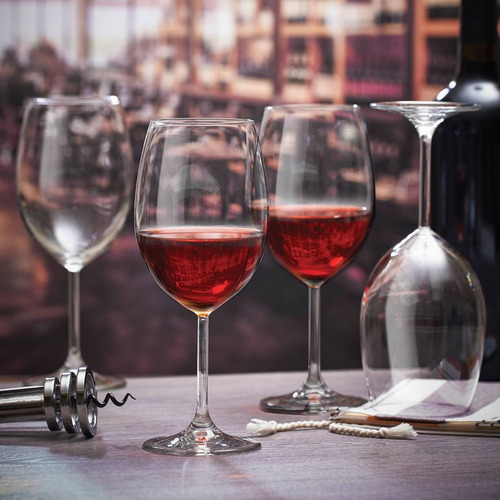 Imagen 1 de 9 de Set X 4 Copa Copon Vaso Vino Vidrio 550 Enoteca Pasabahce