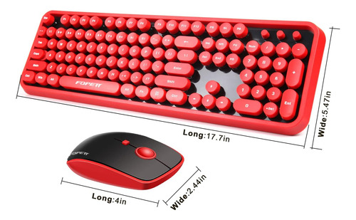 Combo De Teclado Y Mouse Inalámbrico Fopett V2020, Lindo Tec